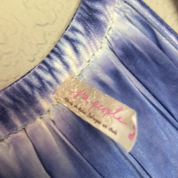 Free People Blue Tank Dress with Asymmetrical Hem size Small - Picture 8 of 8